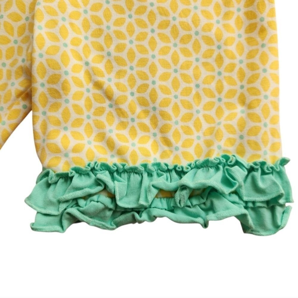 Matilda Jane Girls Yellow Green Square Sunshine Double Ruffle Shorties Size 10 - Picture 5 of 9